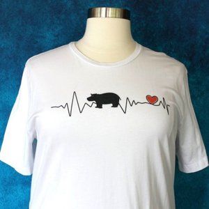 Canvas Hippo Heartbeat Tee 2XL